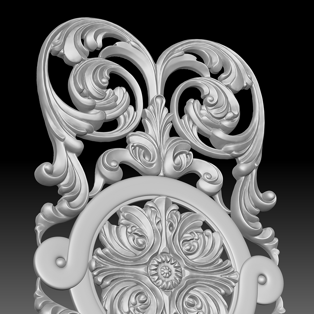Digital Sculpting of Complex Furniture Elements. Creation 3D Models for Production.
